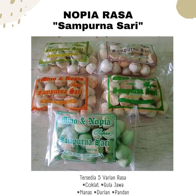 

NOPIA RASA "SAMPURNA SARI" | KHAS BANYUMAS | HARGA TERJANGKAU | FREE GIFT MIN. BELANJA 30K (all item)