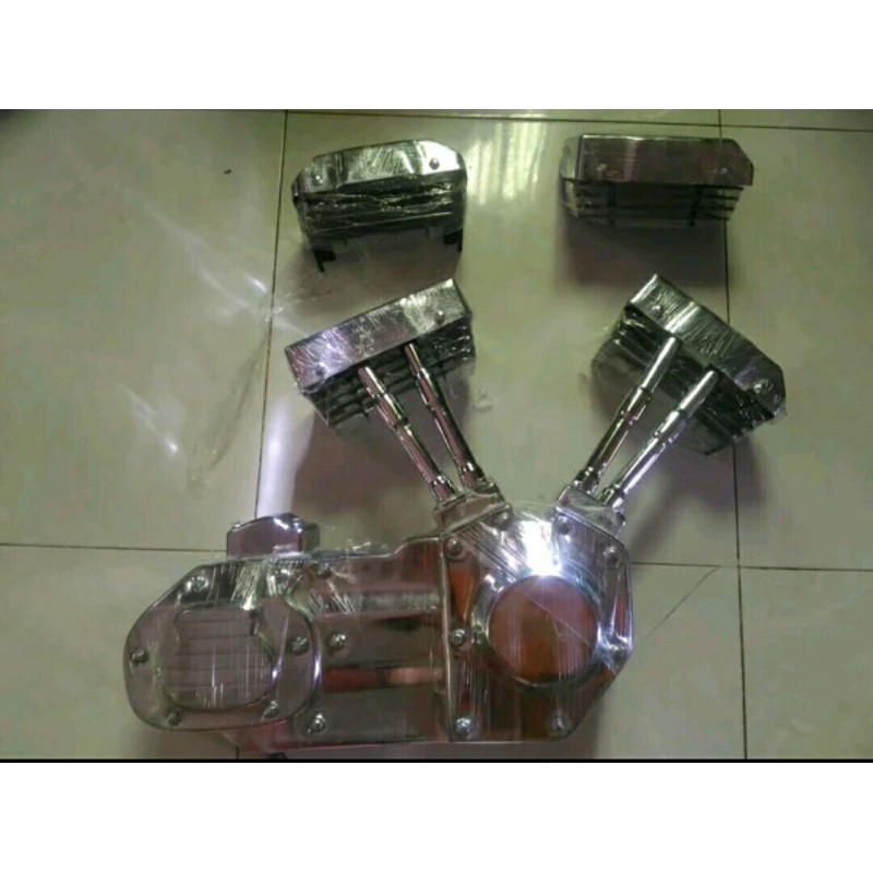 cover mesin kanan satu set kaisar ruby 250 cc