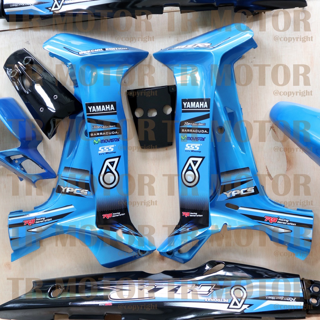 Cover Body Fizr F1zr Petronas Biru Metalik Full Set Halus Cover Bodi Yamaha Fiz r