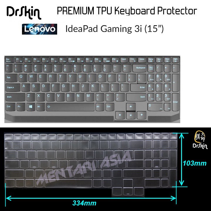 Keyboard Protector Lenovo Ideapad Gaming 3i 15 - DrSkin PREMIUM Clear