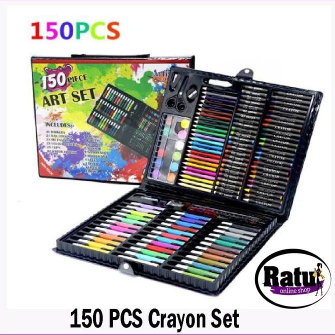 

150PCS Crayon Set Alat Gambar Alat Tulis & Lukis Menggambar Anak