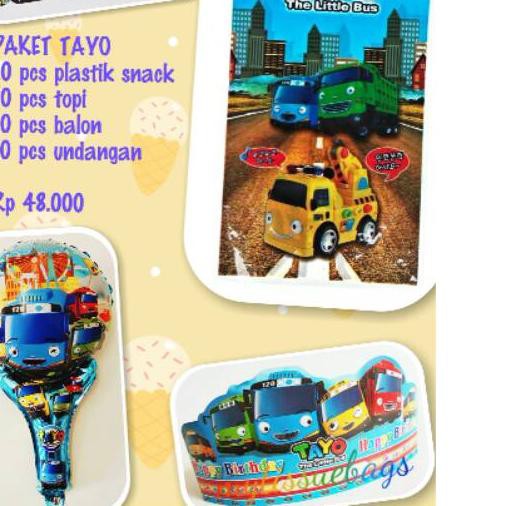 ֍ Souvenir ultah anak paket tayo ۞