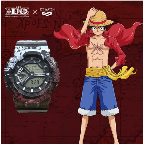 Casio Design One Piece + Dragon Ball Z Joint Model Shockproof Waterproof Automatic LED Lighting Sports Watch