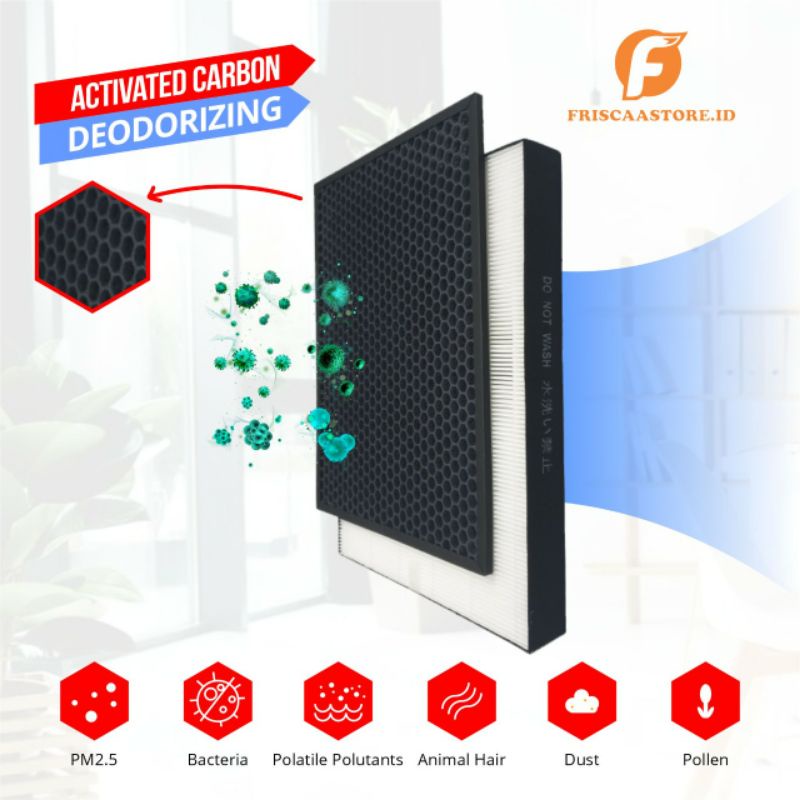 NAUTIC - Compatible Hepa filter sharp FZ-F30HFE buat FP-J30TA / FZ-Y28FE / FP-F30L-H / FP-F30TA / FPJ30LA / FPJ30LB / FU-A28E-W / FP-F30Y / FP-F30 / FP-GM30 / KC-F30 / FP-J30 / FP-JM30Y