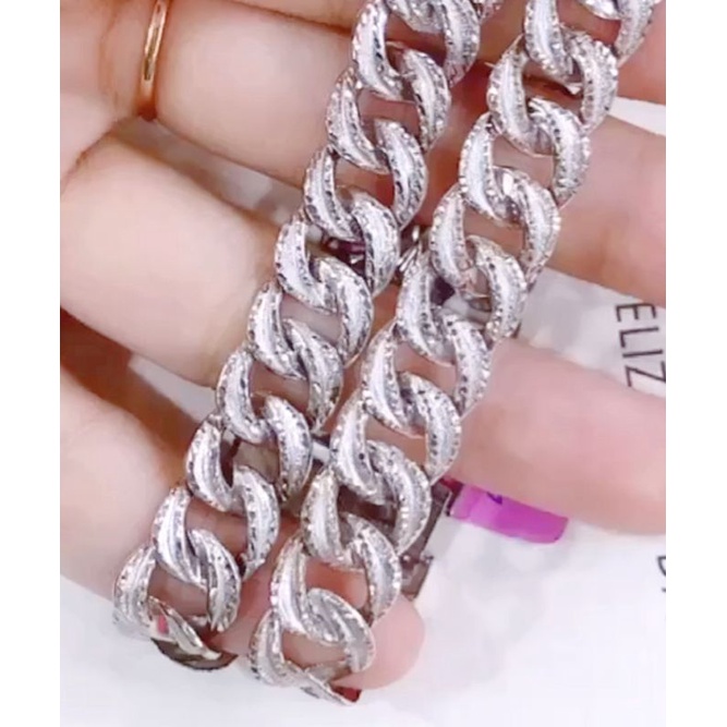 Gelang emas putih asli 8K