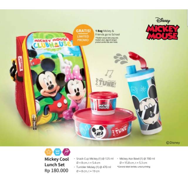 Promo Free Tas Mickey Cool Lunch Set Moorlife