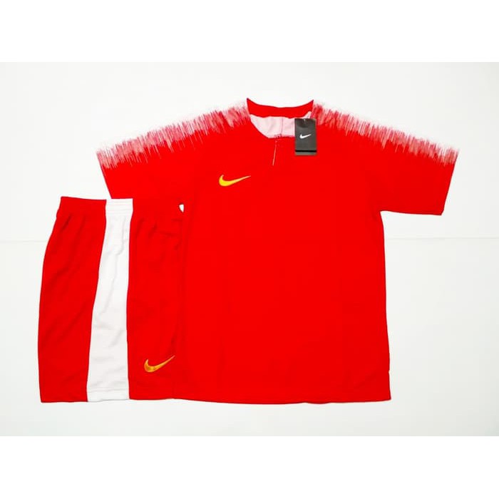 Olahraga Setelan Jersey Bola / Futsal (Cocok Untuk Kaos Tim) NK33 RED WHITE