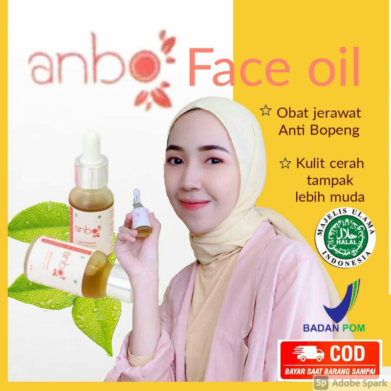 FACE OIL ANBO ORIGINAL PENGHILANG JERAWAT BATU ANTI BOPENG