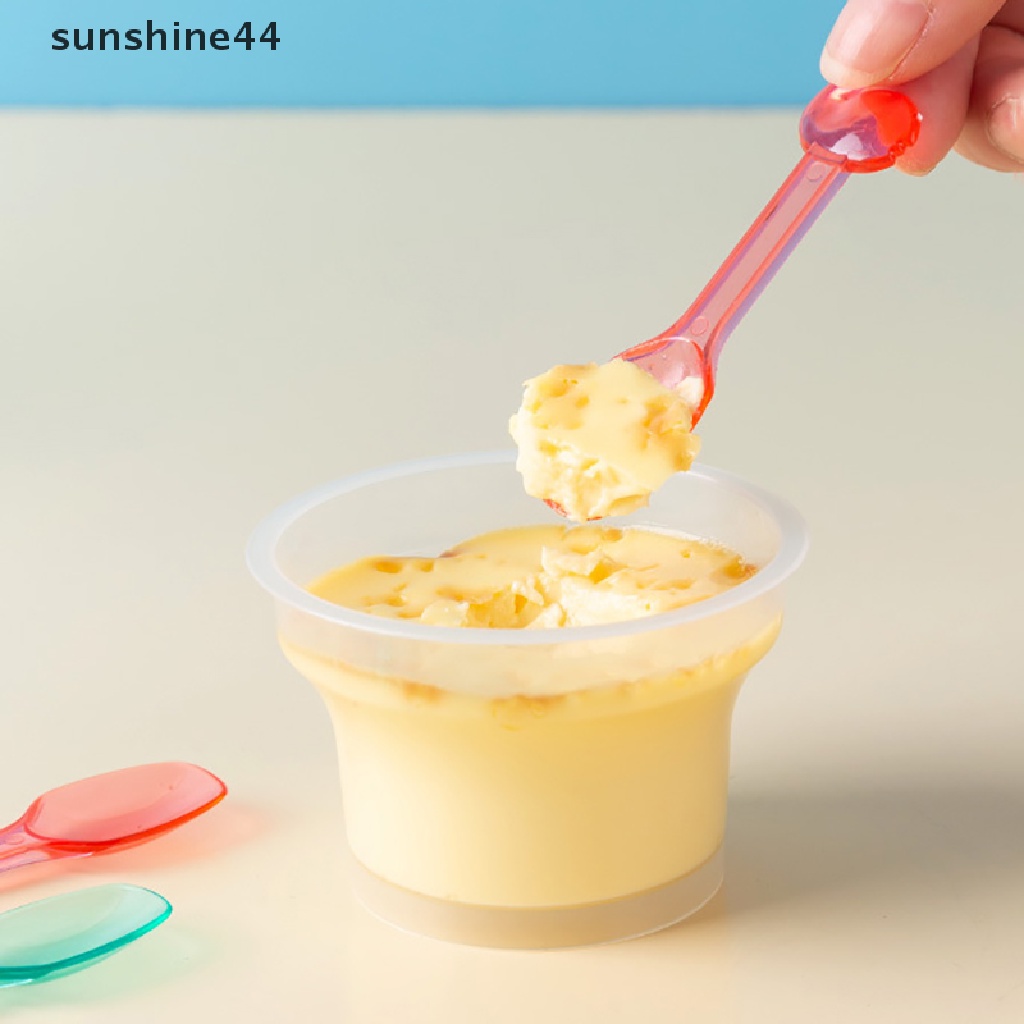 Sunshine 9Pcs Sendok Es Krim / Buah / Kue / dessert Mini Lucu Untuk Piknik