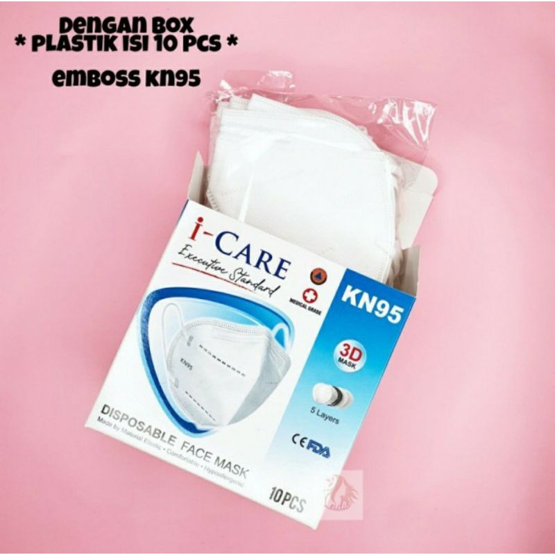 KN95 PUTIH 5PLY 10pc I CARE