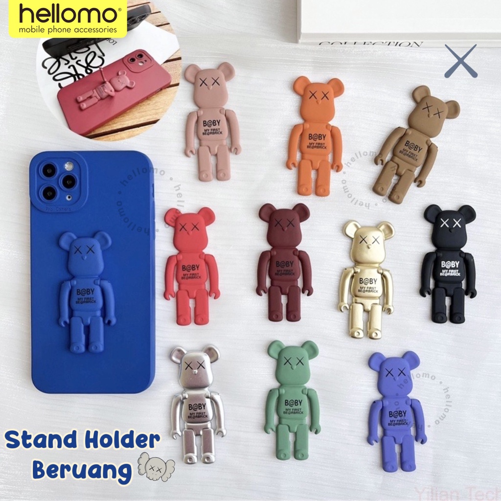 Stand Holder Bentuk Beruang Phone Holder Finger Ring Holder Beruang Docking Hp Phone Stand Penyangga Hp Lucu Unik