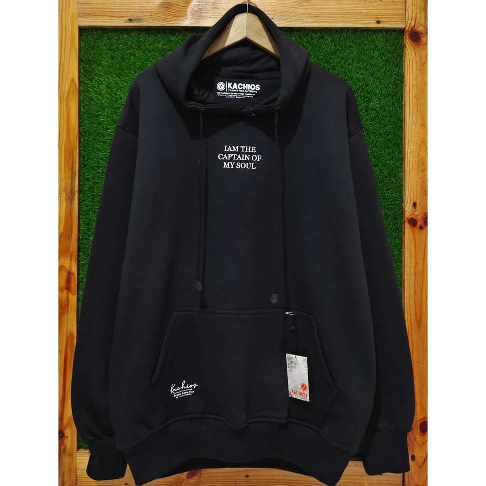 Sweater Hoodie Hitam Distro Kachios Premium Original 100% Real Pict/Sweater Pria/Sweater Wanita Sesuai Gambar