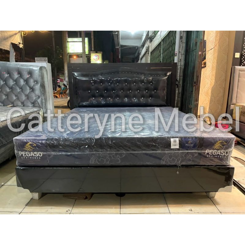 KASUR SET DIVAN + SANDARAN MINIMALIS