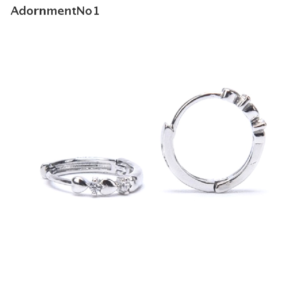 (AdornmentNo1) Anting Tusuk Bentuk Hati Bahan Silver 925 Untuk Wanita