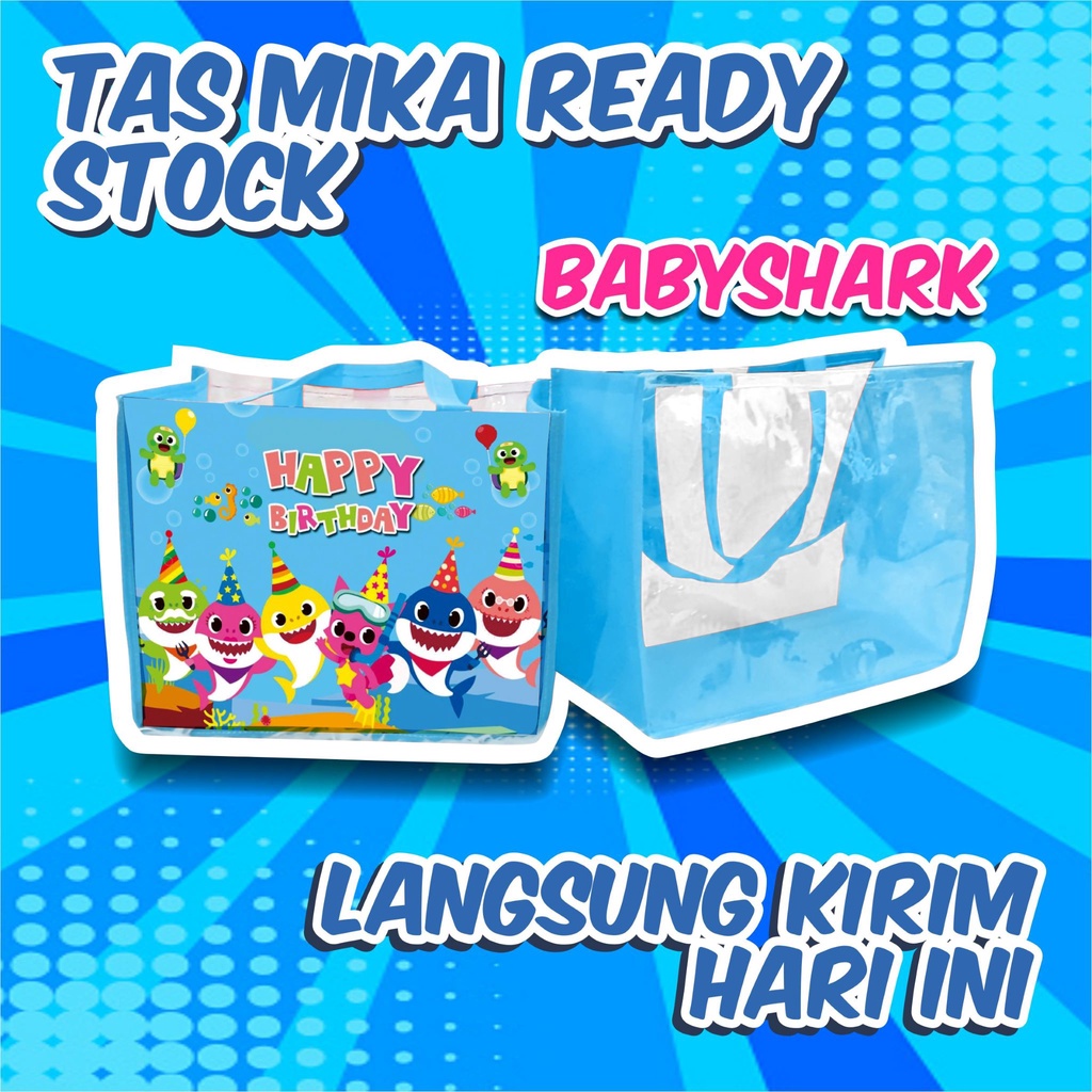 

Ready Stok Tas Mika uk 30 x 14 x25 cm - bahan tebal 75gsm