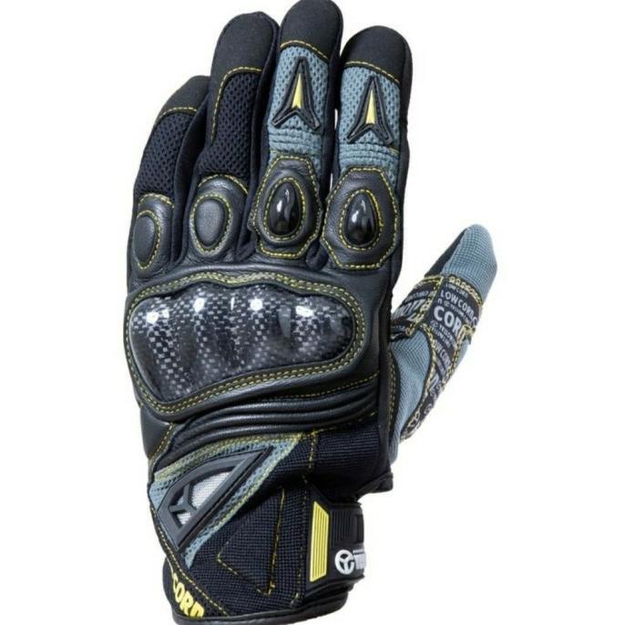 Jual YELLOW CORN GLOVE YG 302 GREY SARUNG TANGAN MOTOR BIKERS