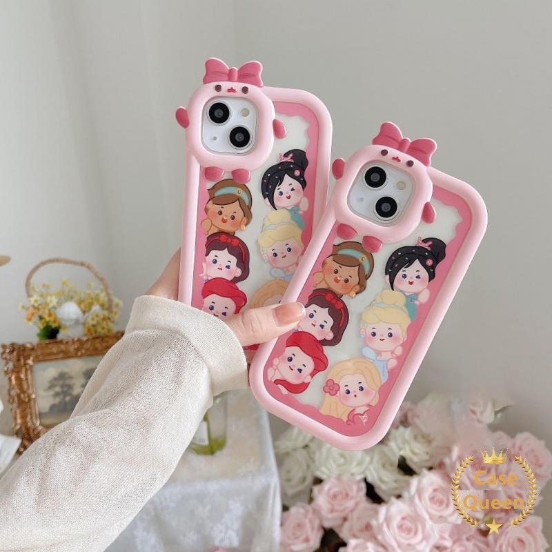 Soft Case Desain Princess Disney 3D Untuk iPhone 7 8 14 Plus 6 6S Plus XR 11 13 12 14 Pro MAX X XS MAX SE