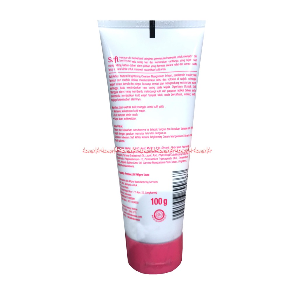 Safi White Natural Brightening Cleanser Mangosteen 100gr Sabun Cuci Muka Wajah