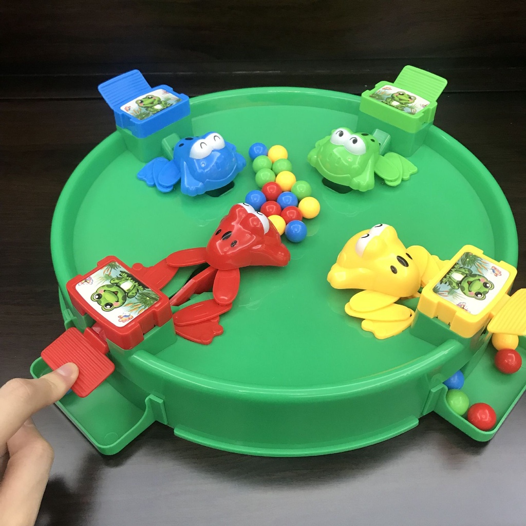 mainan anak dan dewasa scramble game hungry frog, kodok makan bola