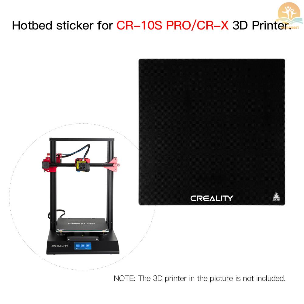 Original Creality 3D Heated Bed Sticker Sheet Build Surface High Temperature Resistant 320*310mm/12.6*12.2in Compatible with CR-10S PRO/CR-X 3D Printer