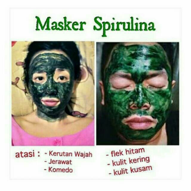 [VIRAL HARGA ECER] Masker SPIRULINA Anti Jerawat - Pemutih - Komedo