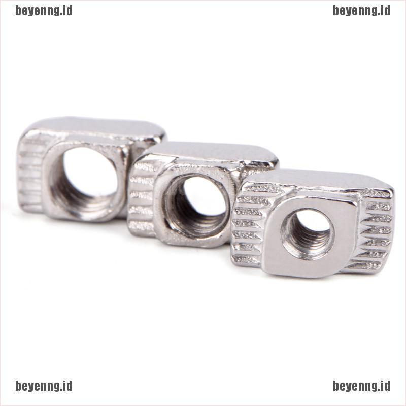 Bey 50PCS T-slot T-Nut M3 M4 M5 Bahan Carbon Steel Aluminum Gaya Eropa