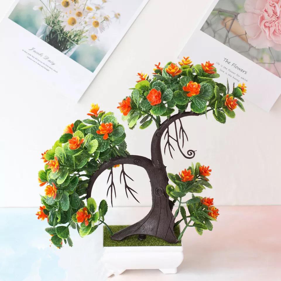 AM578 Bunga plastik / pajangan bunga Artificial / motif Rose  Vas Petak-4