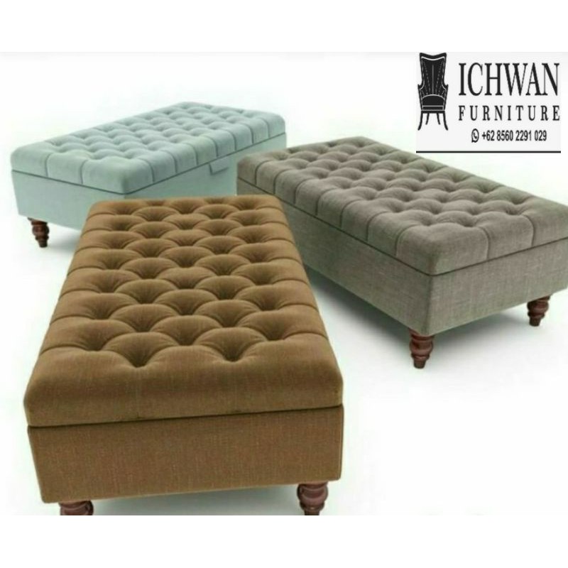 SOFA STOOL PANJANG SOFA TAMU KOTAK SOFA RETRO SOFA CHESTER MEBEL JEPARA