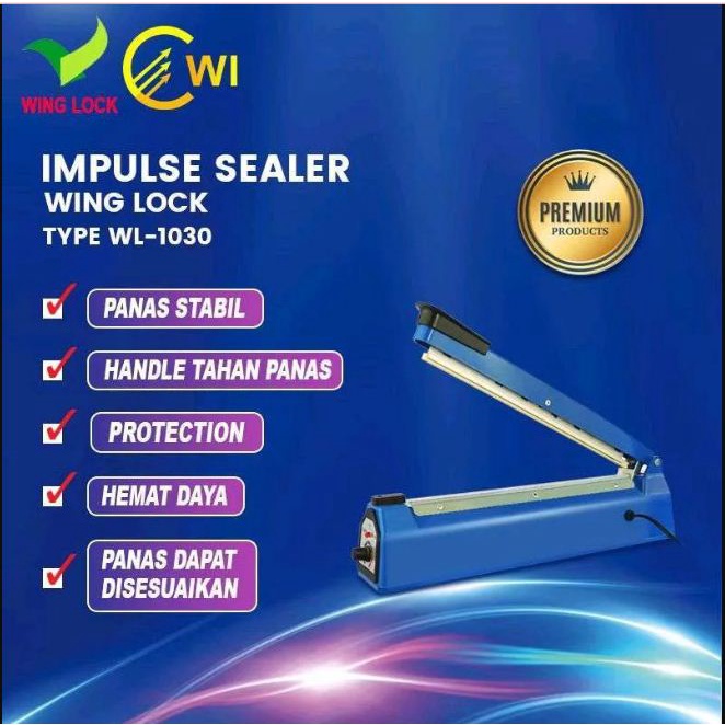 Impulse Sealer Alat Press Pres Plastik Las Plastik 30cm 30 cm ATN F-300