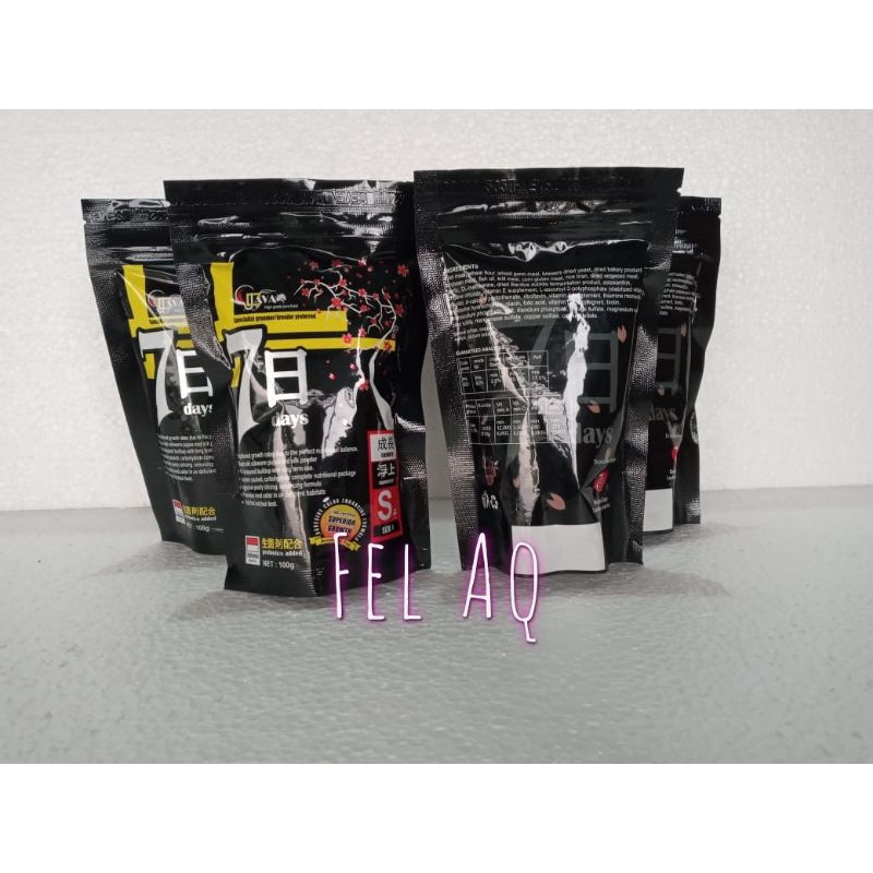 Pelet Pakan Seven 7 Days 100g Size S Growth Ikan Louhan Specialist Groomer Breeder Preferred Day