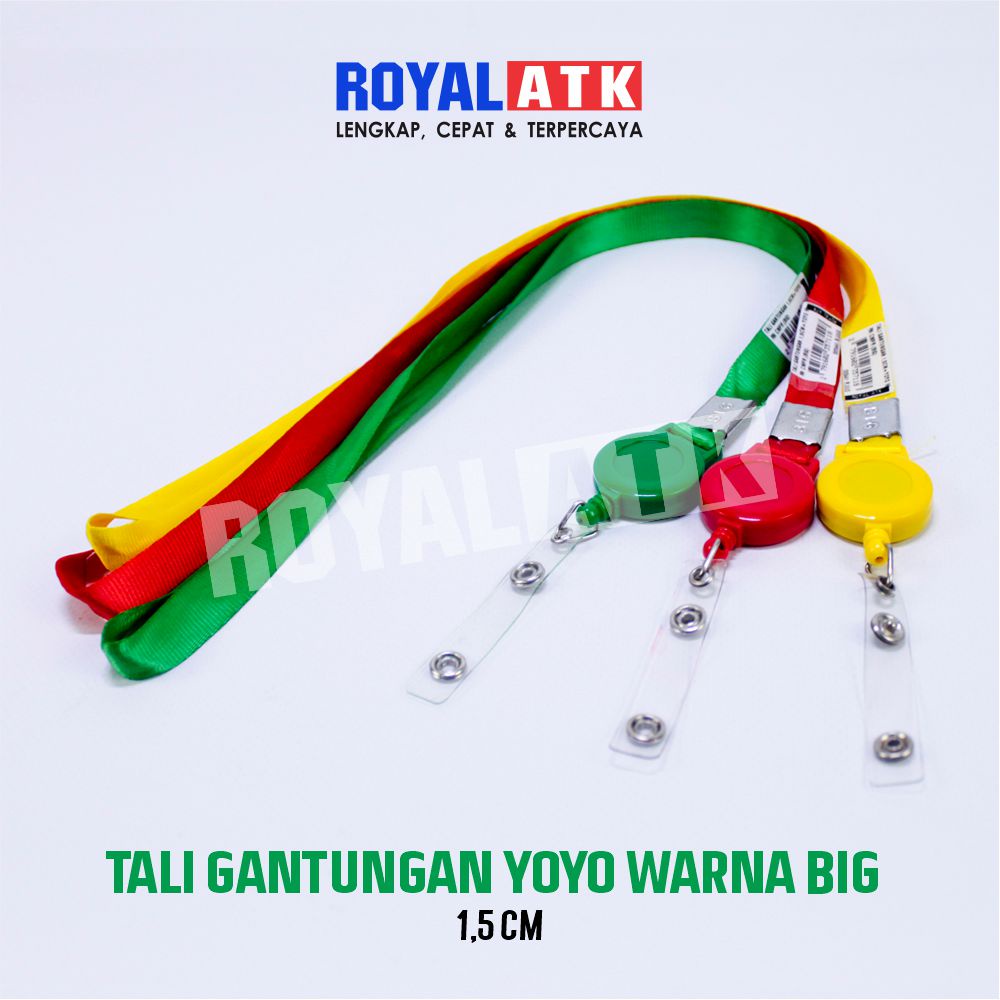 

Tali Gantungan 1,5cm+Yoyo Warna Campur (Big) / Tali Lanyard