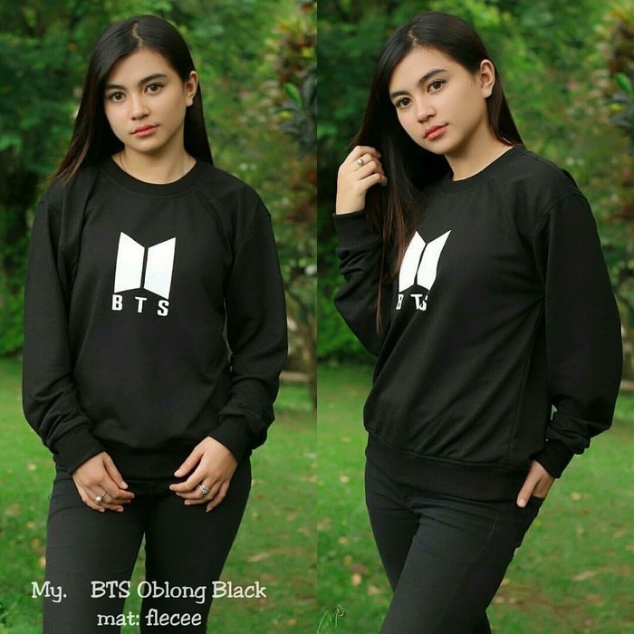 JACKET SWEATER BTS HITAM