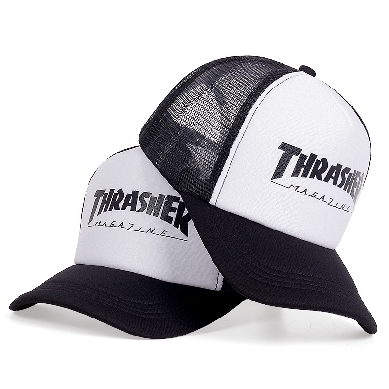 Thrasher Topi Baseball Bahan Katun Gaya Korea