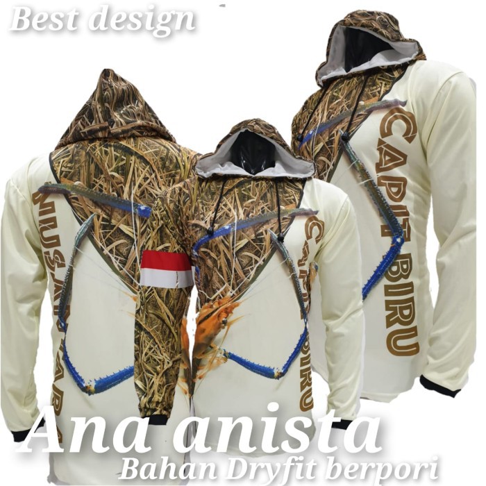 KAOS JERSEY JUMPER MANCING UDANG GALAH CAPIT BIRU