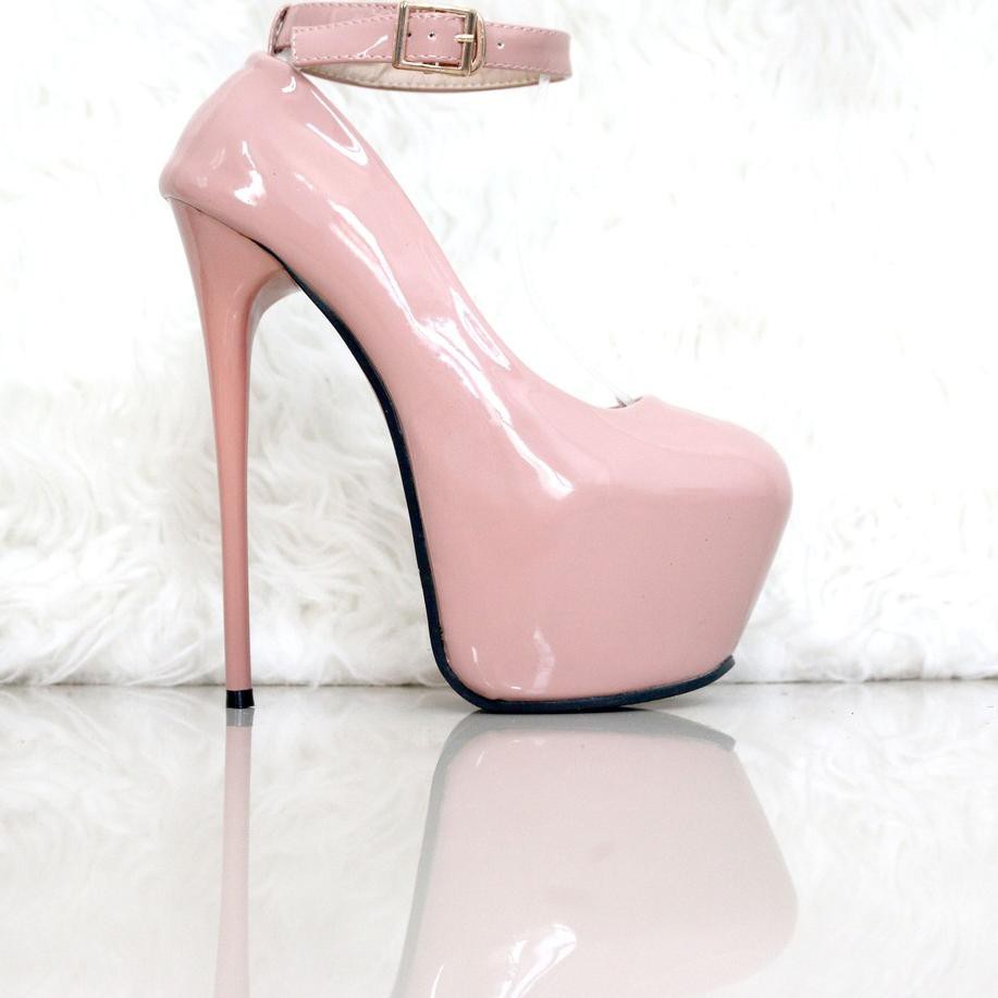 ZWH YKshoes 984 pump heels 17cm ketutup shoes import sepatu fashion 17 cm bartier nude hitam cream .