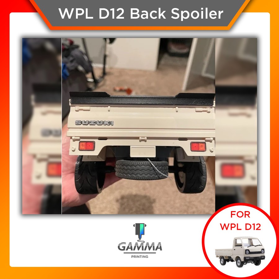 WPL D12 Back Spoiler Drift Upgrade Suzuki Carry - Body Kit RC Truck