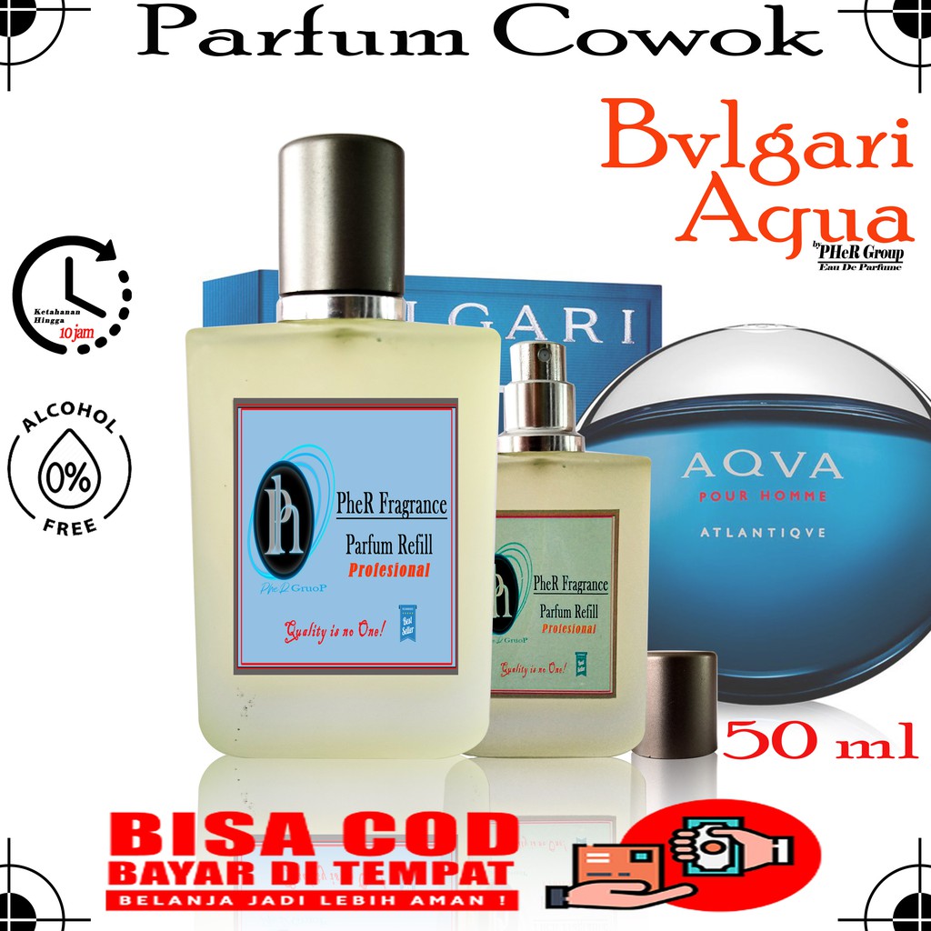 Parfum Bulgari Aqua Wanita Pria Aroma Awet Tahan Lama Minyak Wangi Farfum Laki Laki Bibit Biang Asli