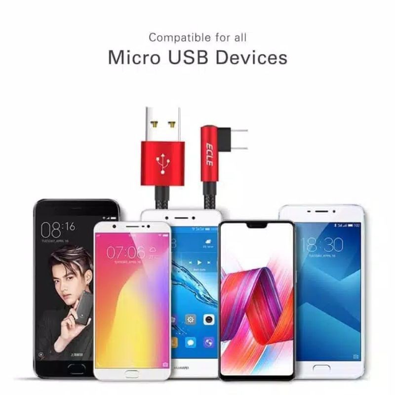 Kabel Data Charging Gaming Letter L Fast Charging 3A Micro USB Versi 2