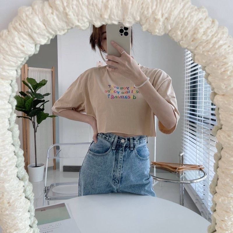 Kaos Oversize Crop Do You Ever Fell (LD106, P45)