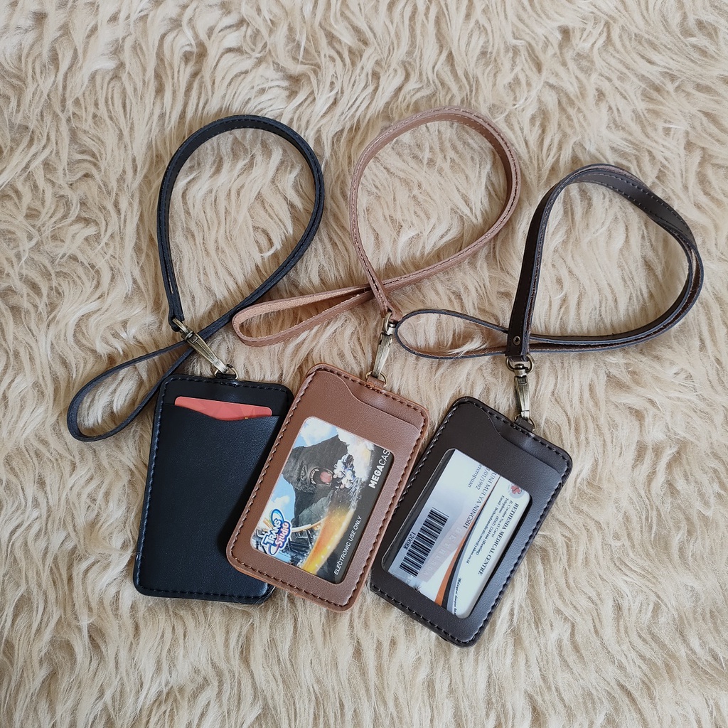 

H7Y Name Tag ID Card Holder Kulit Lanyard Harga Terjangkau Berkualitas PU Leather Lanyard