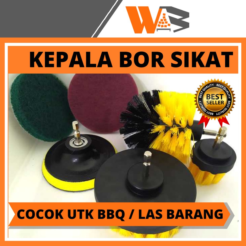 COD Kepala Sikat Bor Elektrik Cleaning Brush Head 6 PCS Head Cleaning Brush Kepala Sikat Bor Pembersih Paket