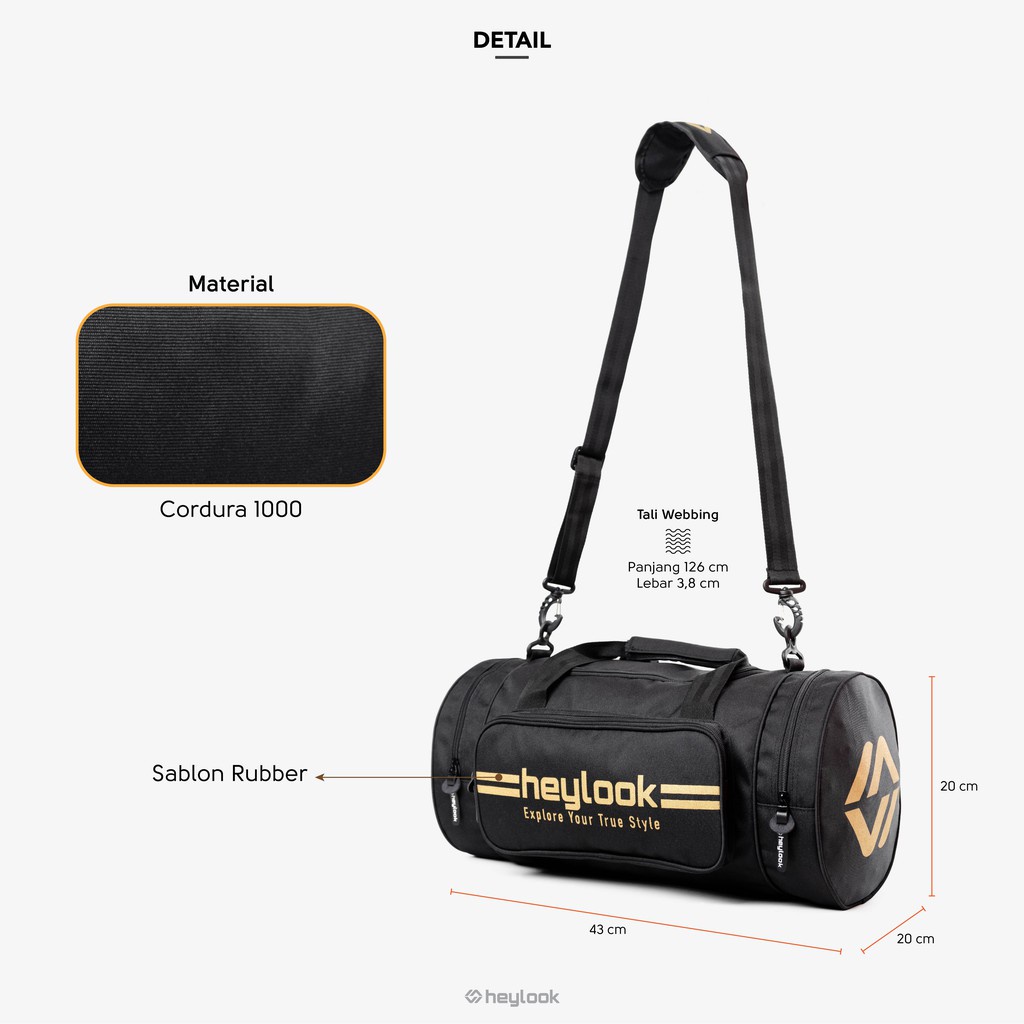 Tas Travel Tabung Aero Tas Gym Tas Olahraga Fitness Duffle Bag Travelling Tas Pulkam Mudik Tas Pakaian Backpacker Murah Premium