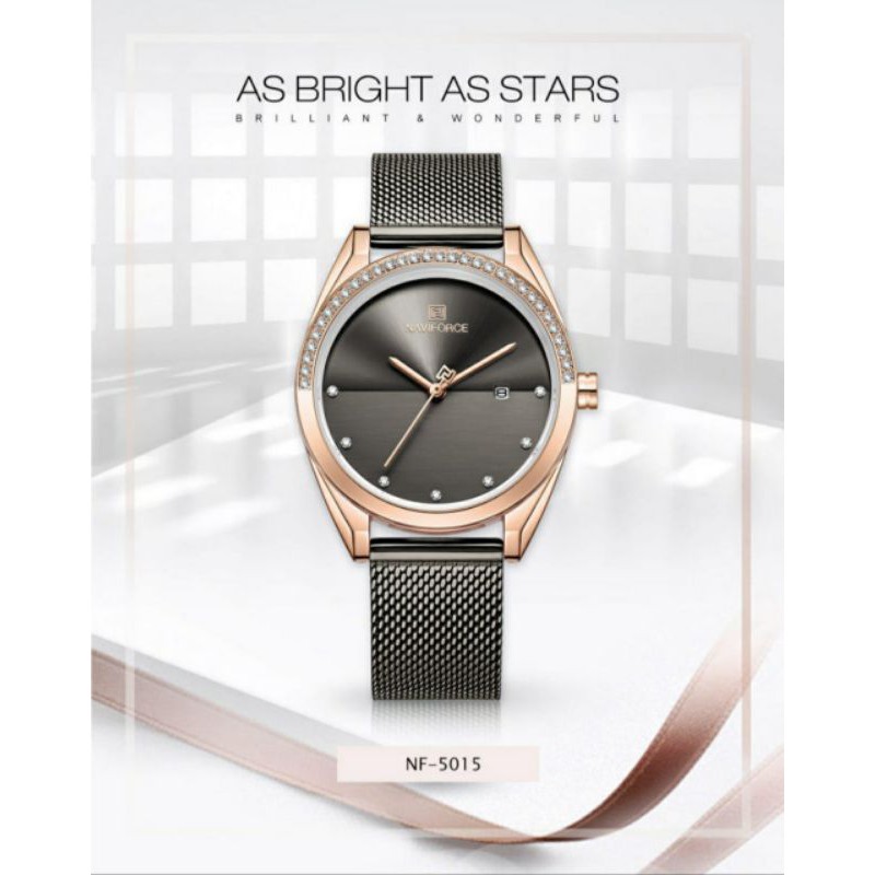 Jam tangan Naviforce 5051 Tali Pasir Original Wanita