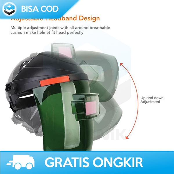 HELM MASKER LAS PENGAMAN WAJAH TAFFGUARD ANTI SILAU WAJIB UNTUK NGELAS