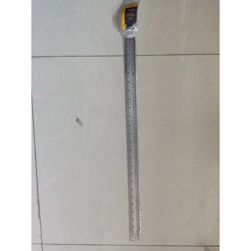 

Penggaris Besi 60 cm / Stainless Steel Ruler / Bestir 01416 Berkualitas