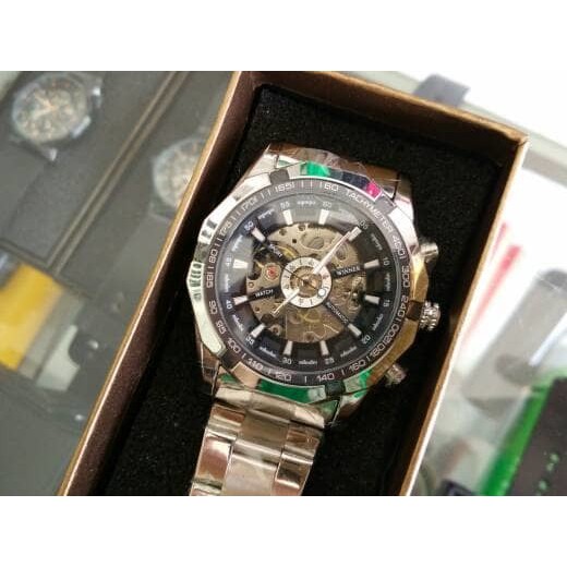 jam tangan winner original full automatic movement hardlex crystal