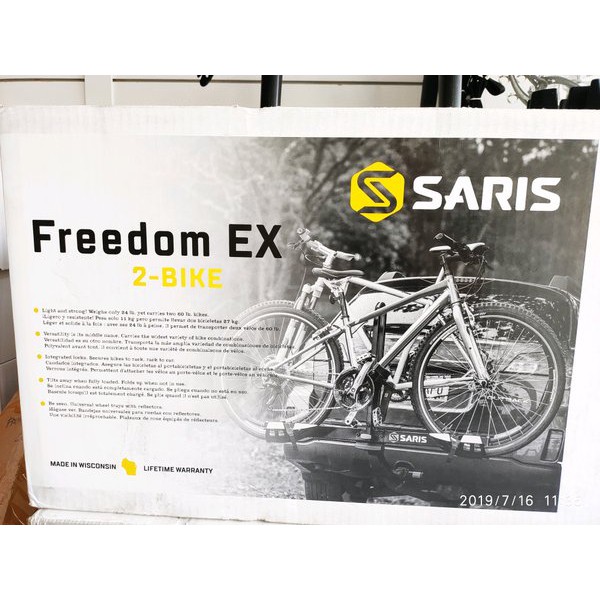 saris freedom ex 2 bike rack
