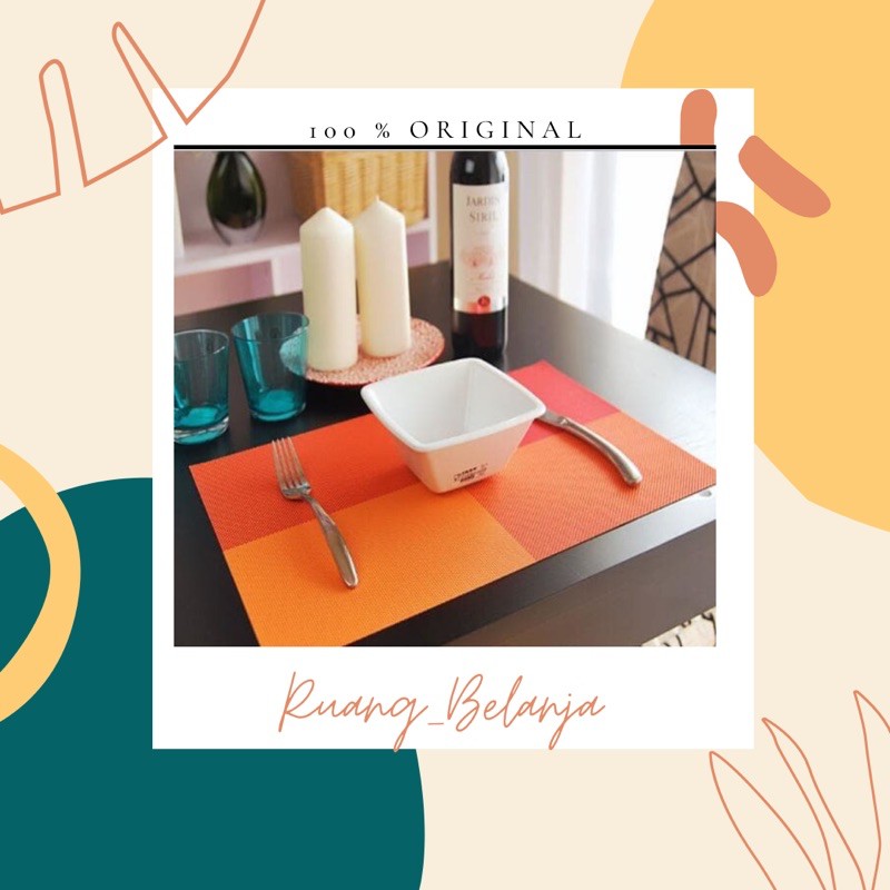 TATAKAN PIRING alas di meja makan PVC tahan panas Anti Slip - alas meja makan - alas piring