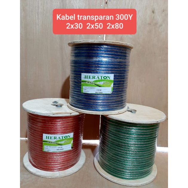 KABEL TRANSPARAN 2X30,50,80 GROSIR / 1METER Kabel serabut 2 x 30 kabel transparan rambut kabel audio 2x30,2x50,2x80