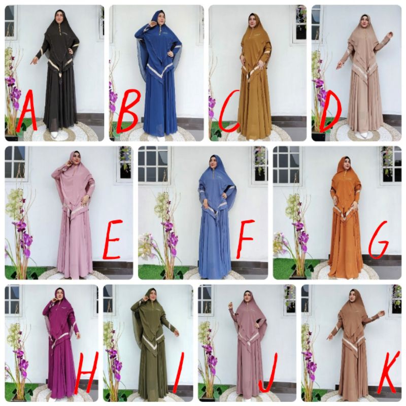 DRESS AKASMA ( MAWAR PUTIH ) PREMIUM SET , Ory YODIZEIN SYARI